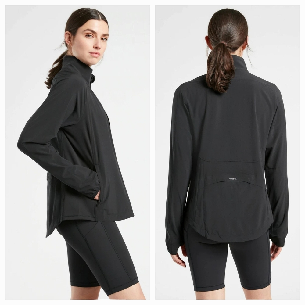 Athleta Run With It Jacket, BLACK SIZE S 